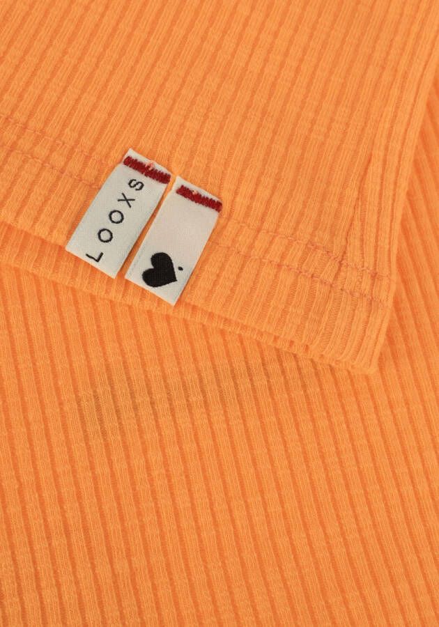 LOOXS Meisjes Tops & T-shirts Slub Rib T-shirt Oranje