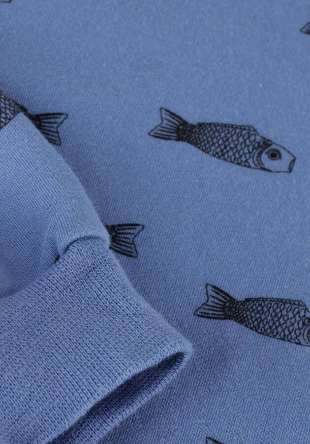 LÖTIEKIDS Lötiekids Jongens Truien & Vesten Sweatshirt Fishes Blauw