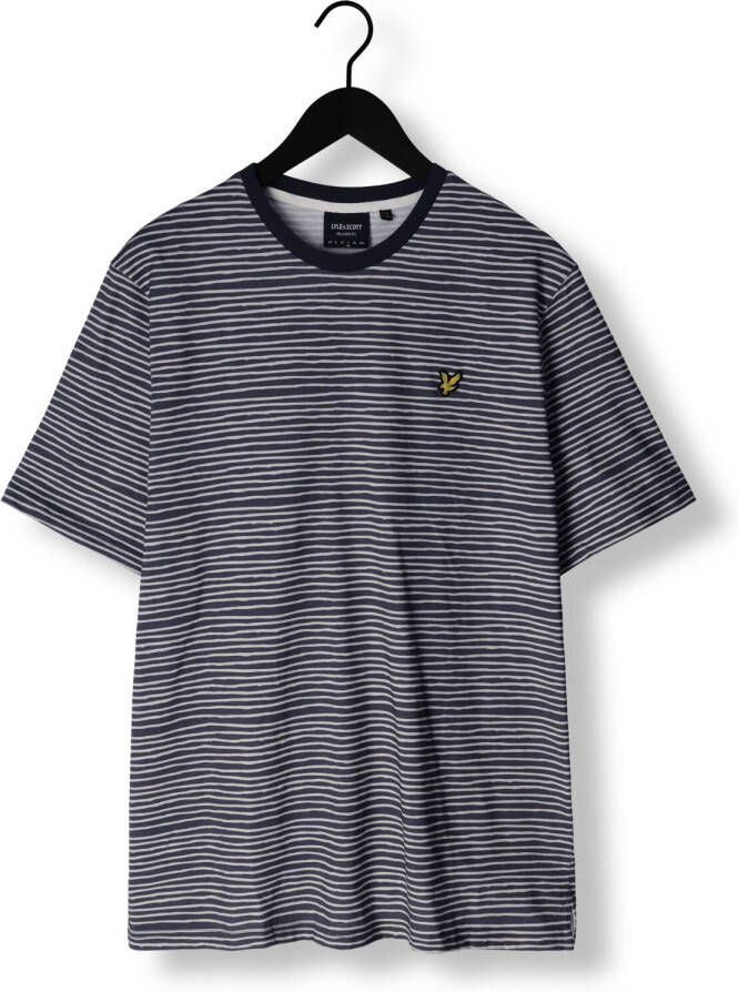 LYLE & SCOTT Heren Polo's & T-shirts Breton Stripe T-shirt Donkerblauw