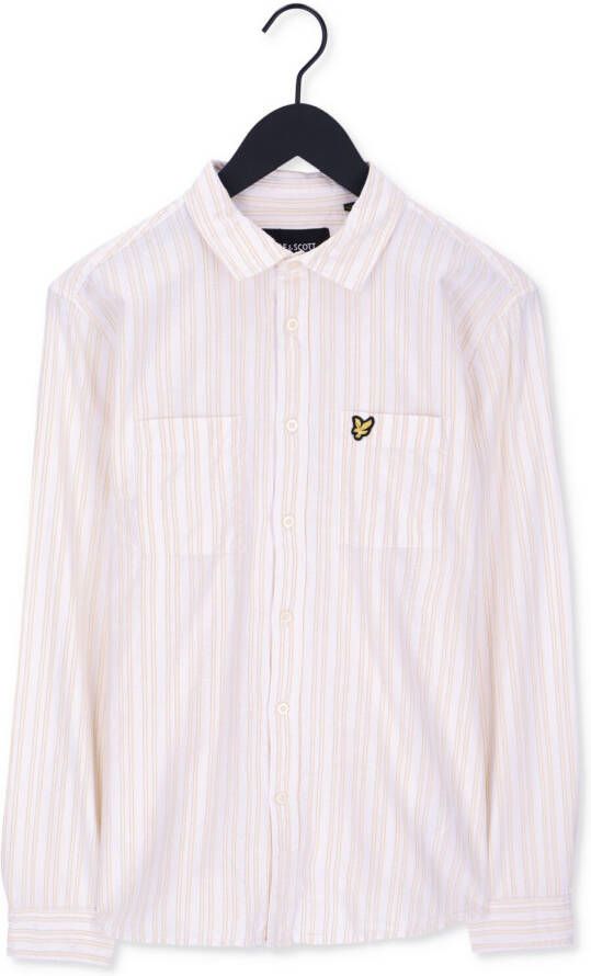 LYLE & SCOTT Heren Overhemden Pinstripe Shirt Gebroken Wit