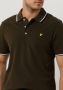 LYLE & SCOTT Heren Polo's & T-shirts Tipped Polo Shirt Groen - Thumbnail 4