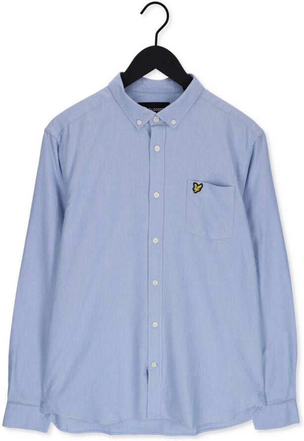 Lyle & Scott Lichtblauwe Casual Overhemd Regular Fit Light Weight Oxford Shirt