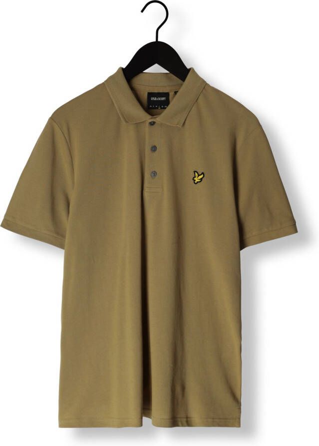 LYLE & SCOTT Heren Polo's & T-shirts Crest Tipped Polo Shirt Olijf