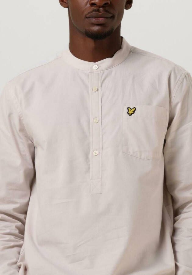 LYLE & SCOTT Heren Overhemden Pigment Dye Granddat Shirt Zand