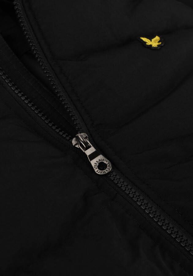 Lyle & Scott Zwarte Gewatteerde Jas Patch Pocket Puffer