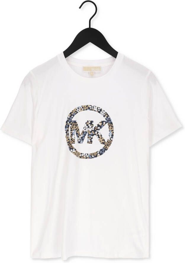 Michael Kors Witte T-shirt Circle Logo Tee