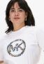 Michael Kors Witte T-shirt Circle Logo Tee - Thumbnail 5