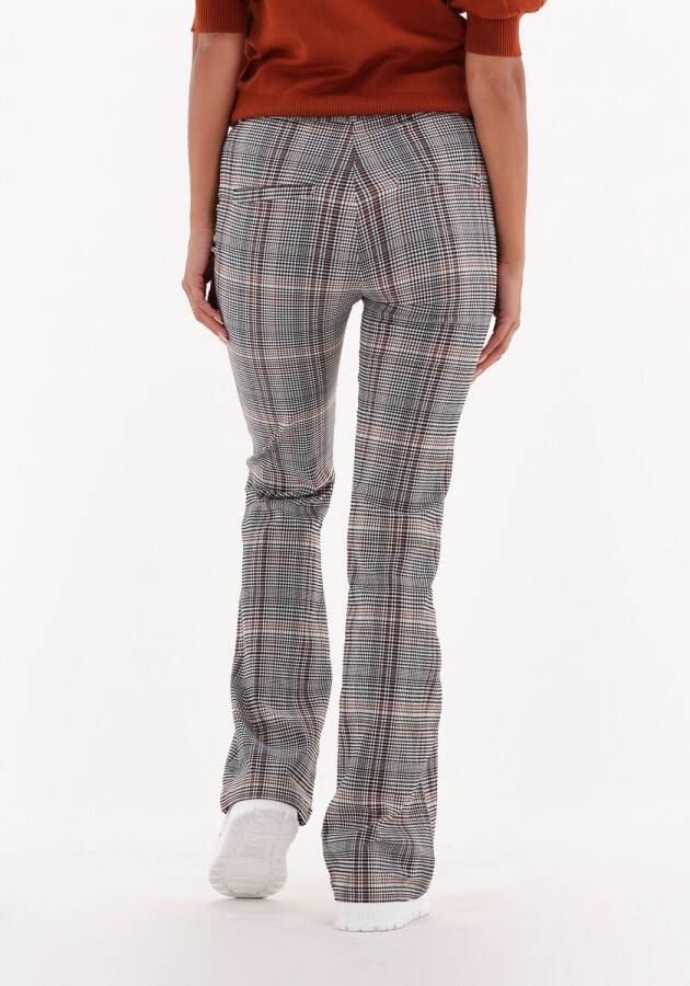 MINUS Dames Broeken Carma Check Flared Pants Bruin