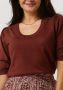 MINUS Dames Tops & T-shirts Pam Scoop Neck Half Sleeve Knit T-shirt Bruin - Thumbnail 2