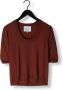 MINUS Dames Tops & T-shirts Pam Scoop Neck Half Sleeve Knit T-shirt Bruin - Thumbnail 3