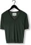 MINUS Dames Tops & T-shirts Milla Metallic V-neck Knit T-shirt Groen - Thumbnail 3