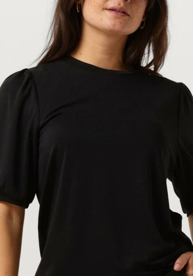 Minus Zwarte T-shirt Darsy Puff Sleeve T-shirt