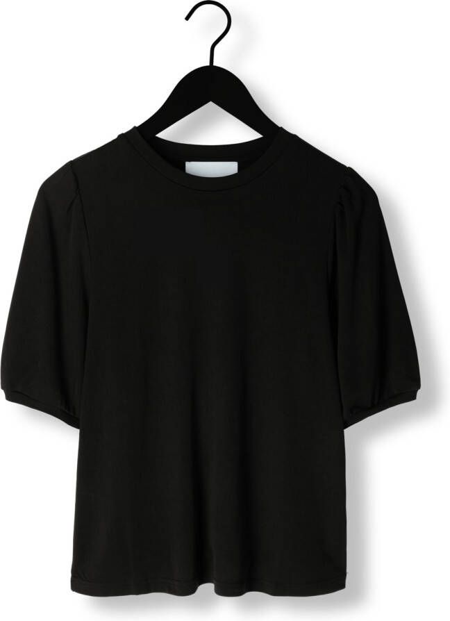 Minus Zwarte T-shirt Darsy Puff Sleeve T-shirt