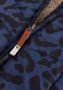 Moodstreet gewatteerde winterjas met panterprint donkerblauw zwart - Thumbnail 3