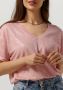 MOS MOSH Dames Tops & T-shirts Casa V-ss Foil Tee Roze - Thumbnail 3