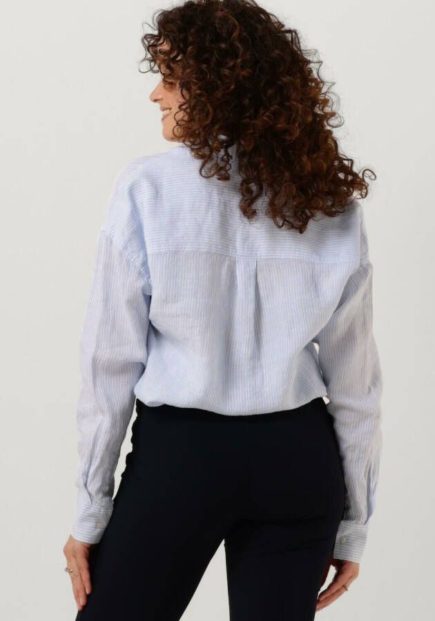 Moscow Blauw wit Gestreepte Blouse 115–05-buttons
