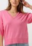 MSCH COPENHAGEN Dames Tops & T-shirts Mscheslina Rachelle 2 4 V Neck Pullover Roze - Thumbnail 2
