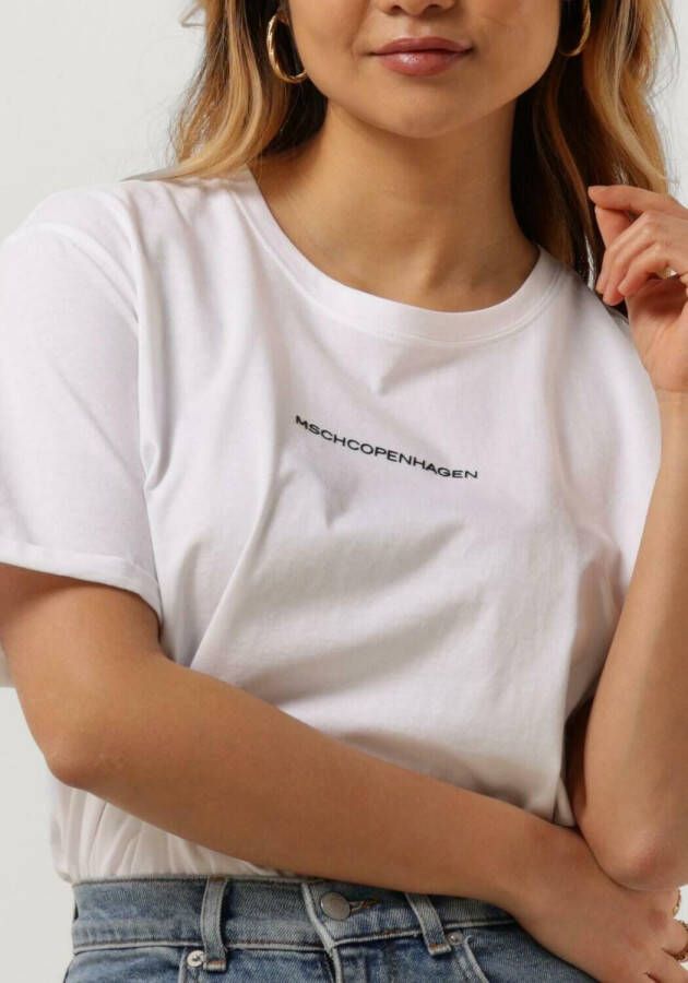 MSCH COPENHAGEN Dames Tops & T-shirts Terina Organic Small Logo Tee Wit