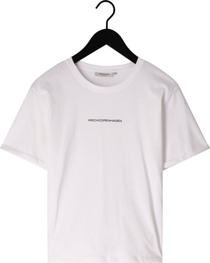 MSCH COPENHAGEN Dames Tops & T-shirts Terina Organic Small Logo Tee Wit