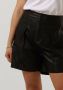 MY ESSENTIAL WARDROBE Dames Broeken 12 The Leather Shorts Zwart - Thumbnail 3