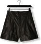 MY ESSENTIAL WARDROBE Dames Broeken 12 The Leather Shorts Zwart - Thumbnail 4