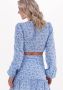 NA-KD Dames Blouses Organic Gathered Detail Long Sleeve Blouse Blauw - Thumbnail 3