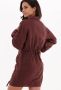 NA-KD Dames Jurken Drawstring Linen Mini Dress Bruin - Thumbnail 3