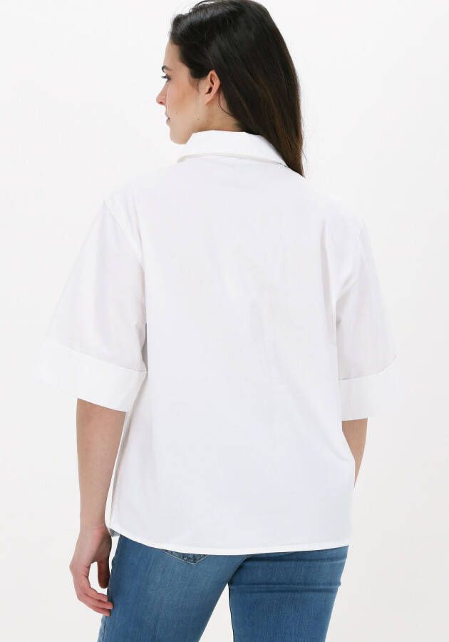 NA-KD Dames Blouses Oversized Pocket Shirt Gebroken Wit