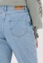 NA-KD Dames Jeans High Waist Side Slit Denim Lichtblauw - Thumbnail 4