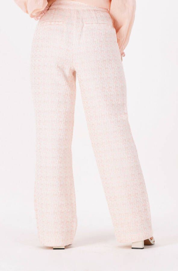 NA-KD Dames Broeken Tweed Suit Pants Lichtroze