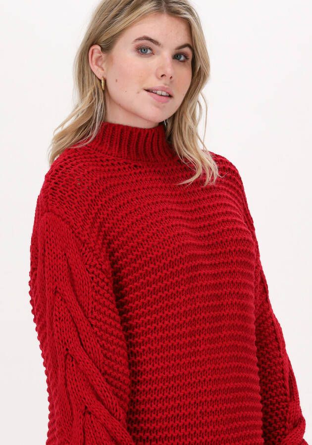 NA-KD Dames Truien & Vesten Cable Knitted Sweater Rood