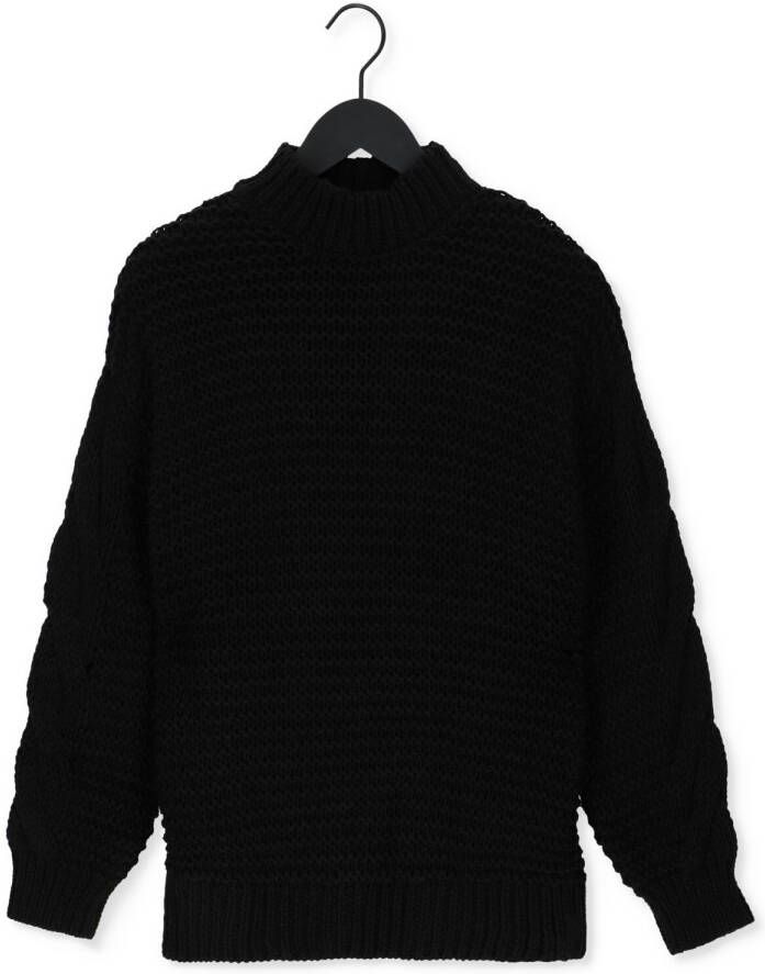 Na-kd Zwarte Trui Cable Knitted Sweater