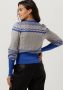 NEO NOIR Gestreepte Gebreide Blouse Blue Dames - Thumbnail 4