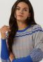 NEO NOIR Gestreepte Gebreide Blouse Blue Dames - Thumbnail 5