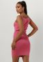 NEO NOIR Dames Jurken Contima Glitter Knit Dress Roze - Thumbnail 4