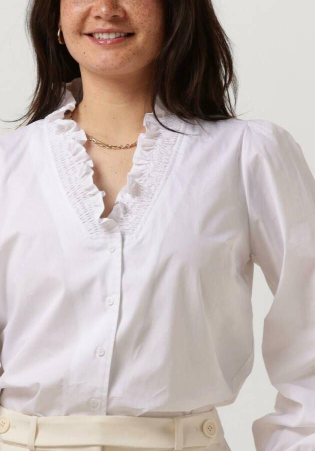 NEO NOIR Dames Blouses Brielle Solid Shirt Wit