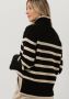 NEO NOIR Dames Truien & Vesten Fanning Stripe Knit Blouse Zwart - Thumbnail 2
