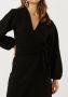 NEO NOIR Dames Jurken Onassis Solid Wrap Dress Zwart - Thumbnail 5