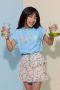NONO Meisjes Tops & T-shirts Kanou Tshirt Short Ruffled Sleeve Blauw - Thumbnail 5