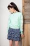 NONO sweater Kate met printopdruk en borduursels mintgroen - Thumbnail 4