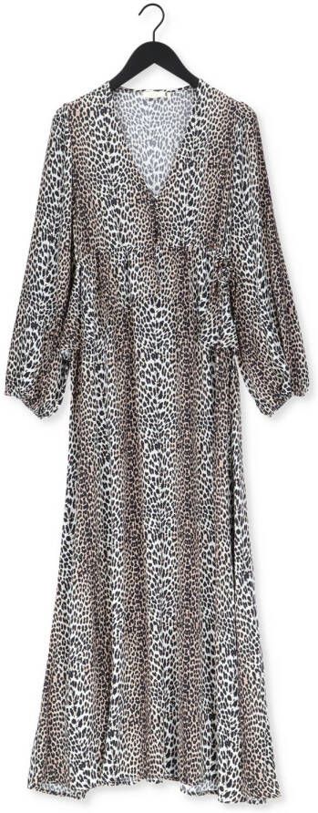 NOTES DU NORD Dames Jurken Alicia Leopard Dress Beige