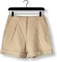 NOTES DU NORD Dames Broeken Georgina Leather Shorts Creme - Thumbnail 4