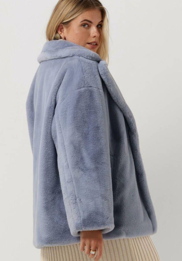 NOTRE-V Dames Jassen Fur Coat Short Blauw