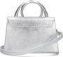 Notre-v Zilver Gestructureerde Leren Schoudertas Melis Gray Dames - Thumbnail 3