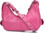 Núnoo Roze Leren Schoudertas Palma City Pink Dames - Thumbnail 3