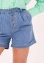 OBJECT Dames Jeans Ocean Hw Denim Shorts Blauw - Thumbnail 4