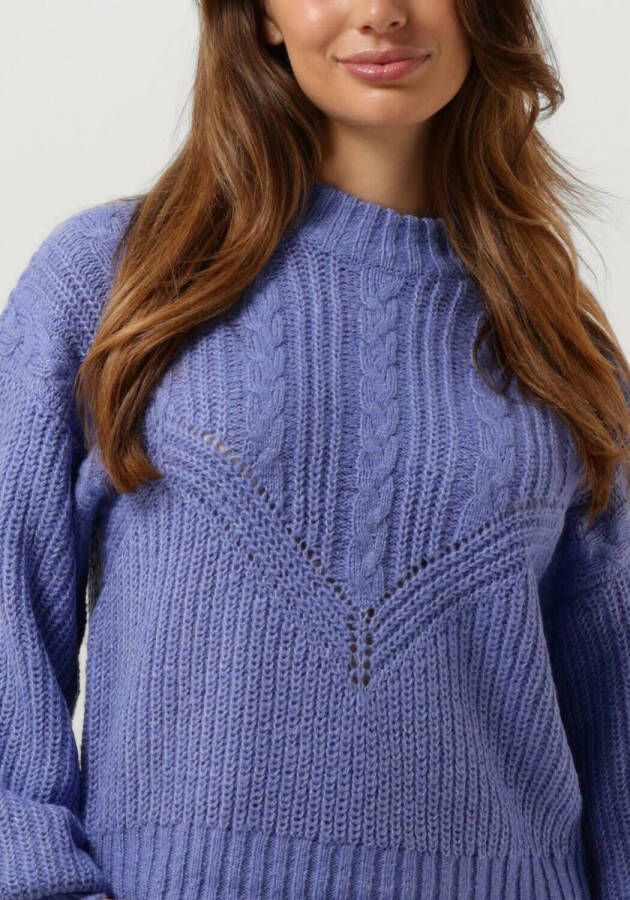 OBJECT Dames Truien & Vesten Objnova Stella Cable Knit Pullover Noos Blauw