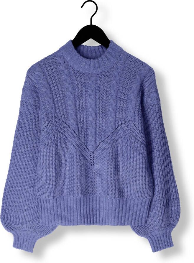 OBJECT Dames Truien & Vesten Objnova Stella Cable Knit Pullover Noos Blauw