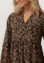 OBJECT jurk OBJMILA van gerecycled polyester bruin - Thumbnail 3