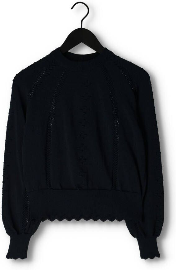 Object Donkerblauwe Trui Kalina L s Knit Pullover